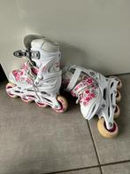 Roces Skeelers | maat 26 - 29 | wit met roze, Sport en Fitness, Skeelers, Roces, Verstelbaar, Inline skates 5 wielen, Zo goed als nieuw