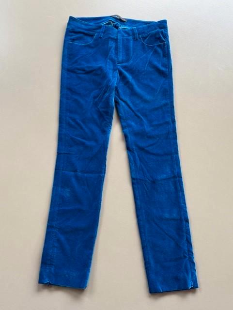 Blauwe fluwelen broek Victoria Beckham, US maat 27, Vêtements | Femmes, Culottes & Pantalons, Comme neuf, Taille 36 (S), Bleu