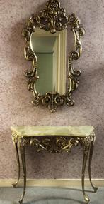 Barokke spiegel en marmeren console, Antiek en Kunst, Curiosa en Brocante, Ophalen
