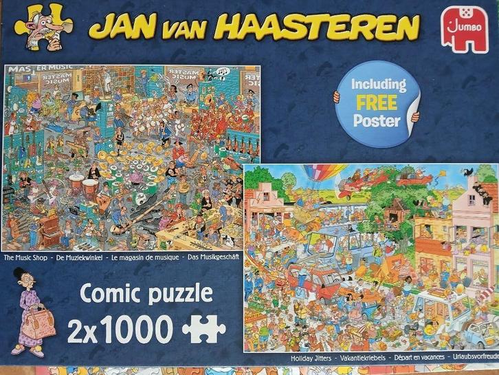 Puzzels Jan van Haasteren 2x1000 / 1500 / 2000 / 3000 st, Hobby en Vrije tijd, Denksport en Puzzels, Zo goed als nieuw, Legpuzzel