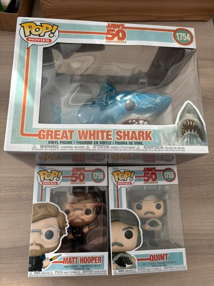 Funko Pop! Jaws 50th Anniversary Bundle #1754, #1755, #1756, Verzamelen, Poppetjes en Figuurtjes, Ophalen of Verzenden