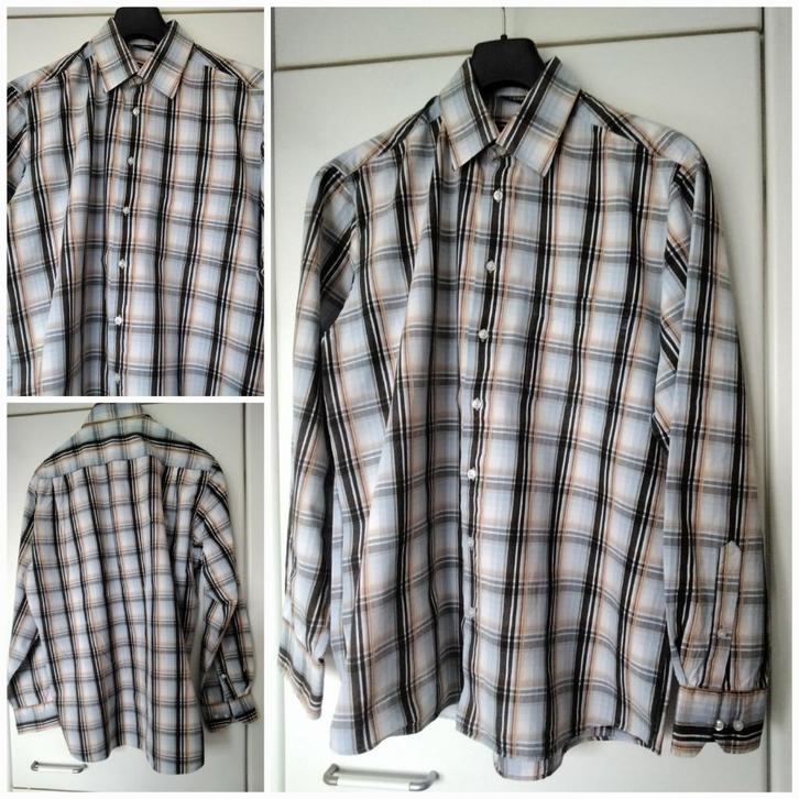 LIVERGY/T.L katoenen shirt met lange mouwen voor heren, Kleding | Heren, Overhemden, Gedragen, Halswijdte 41/42 (L), Blauw, Ophalen of Verzenden