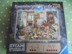 Escape puzzel Ravensburger 759 "kunstenaarsatelier", Hobby en Vrije tijd, Ophalen of Verzenden, 500 t/m 1500 stukjes, Zo goed als nieuw
