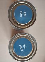 verf RAL 5009 overschot 2X 0,75 L Acryllak, Blauw, Nieuw, Ophalen of Verzenden, Verf