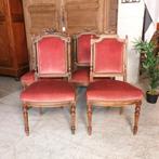 Quatre chaises anciennes Louis Treize avec tissu d'origine, Antiquités & Art, Antiquités | Meubles | Chaises & Canapés, Enlèvement