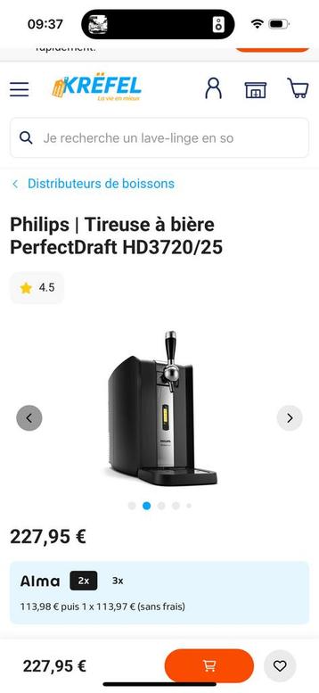 Tireuse a bierre philips, Electroménager, Enlèvement, Comme neuf, Philips