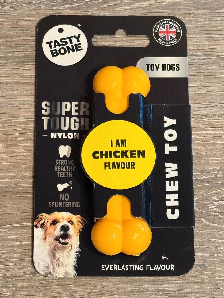 Tasty Bone chicken flavour (toy dogs), Animaux & Accessoires, Jouets pour chiens, Comme neuf, Jouets à mâcher, Enlèvement ou Envoi