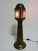 Vuurtoren als lamp/tafellamp in koper-messing 52cm,, Ophalen