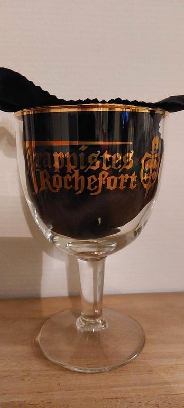 Trappistes Rochfort met achterdruk ., Ophalen of Verzenden, Zo goed als nieuw, Glas of Glazen, Overige merken