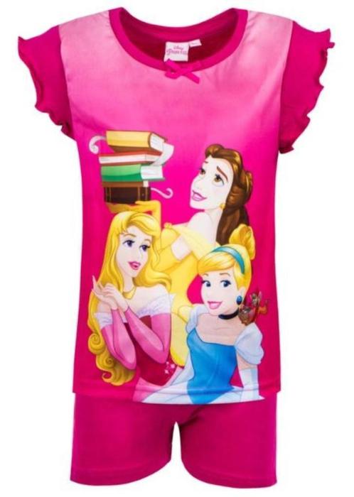 Disney Princess Shortama Fuchsia - Maat 92-98-104-110, Kinderen en Baby's, Kinderkleding | Maat 104, Nieuw, Meisje, Nacht- of Onderkleding
