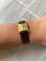 Cartier Tank PM full set, Comme neuf, Cuir, Autres marques, Or