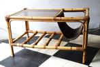 Table basse en rotin avec porte magasine, 50 à 100 cm, Rectangulaire, Autres essences de bois, Moins de 50 cm
