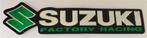 Suzuki Factory Racing metallic sticker #1, Motoren