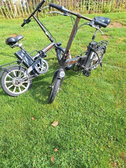 2 elektrische en plooibare fietsen, Fietsen en Brommers, Fietsen | Vouwfietsen, Zo goed als nieuw, Ophalen