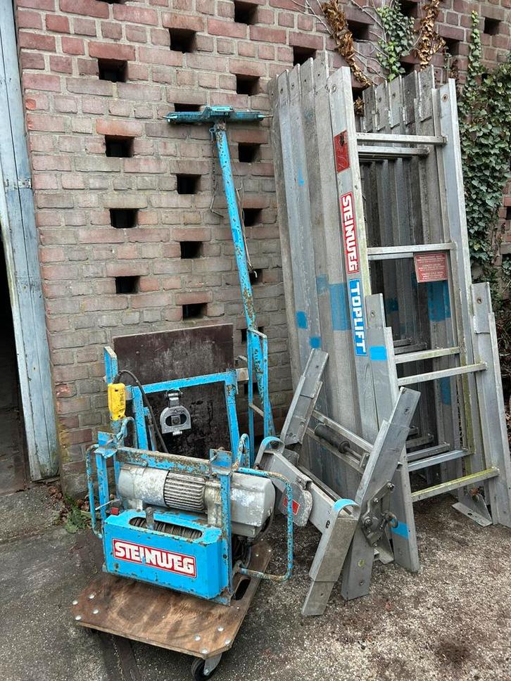 Steinweg pannenlift ladderlift bouwlift lift 13 mtr knikstuk, Doe-het-zelf en Bouw, Overige Doe-Het-Zelf en Bouw, Gebruikt, Ophalen