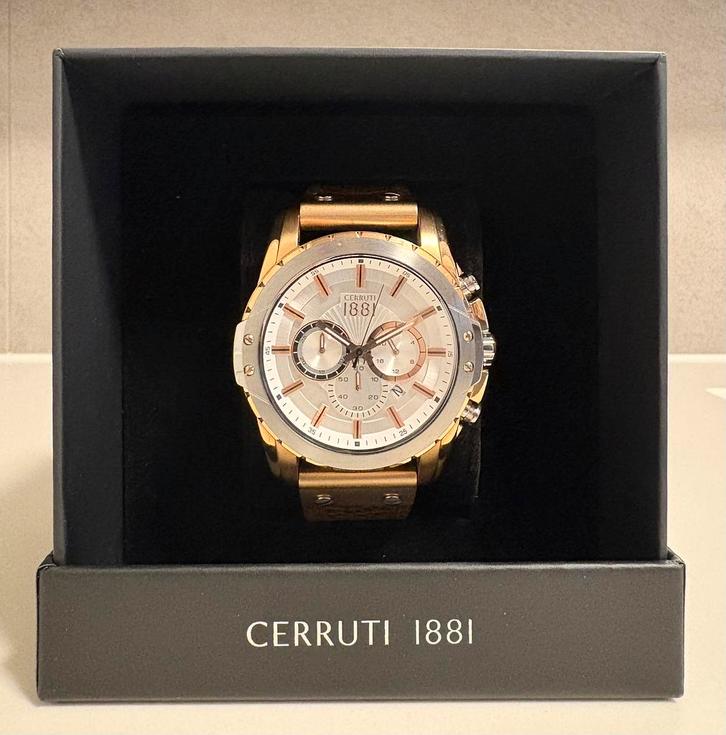 Cerruti 1881 - horloge - chronograaf, Handtassen en Accessoires, Horloges | Heren, Zo goed als nieuw, Polshorloge, Overige merken