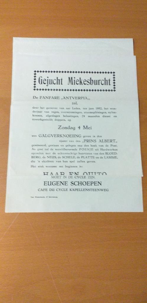 oud (humoristisch) inkom-ticket voor een toneel, Verzamelen, Overige Verzamelen, Ophalen of Verzenden