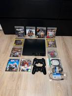 playstation 3 slim + accessoires (nieuwstaat), 320 GB, Comme neuf, Enlèvement, Avec jeux