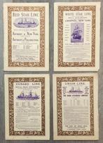 Oude advertenties voor stoomschepen oa White Star Line, Antiek en Kunst, Ophalen of Verzenden