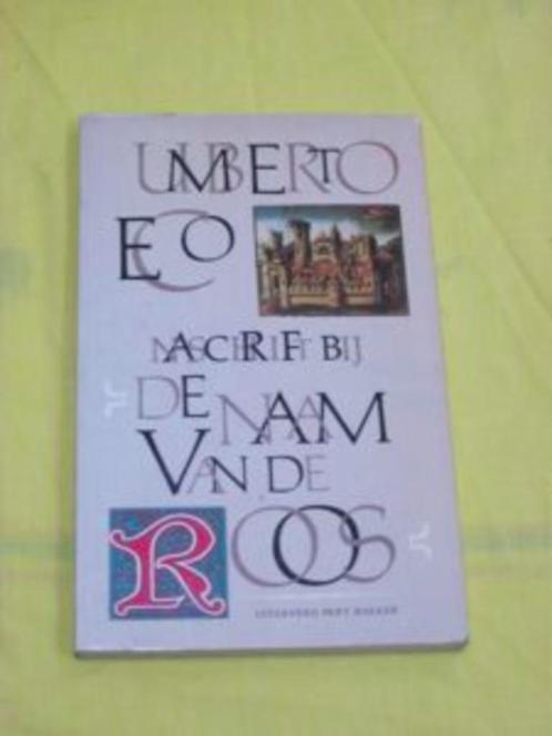 Umberto Eco - naschrift bij De naam van de Roos, Boeken, Romans, Zo goed als nieuw, Europa overig, Ophalen of Verzenden