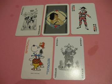 5 mooie joker speelkaarten , 5 verschillende jokers (36) disponible aux enchères