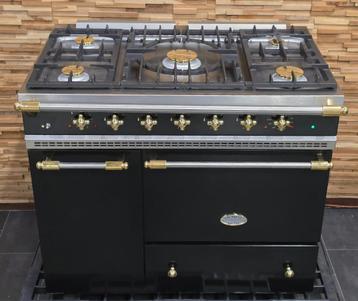 🔥Luxe Fornuis Lacanche 100 cm zwart + messing 2 ovens 5 pit beschikbaar voor biedingen