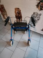 Tribune déambulateur 4 roues,freins, assise et panier, Ophalen, Opvouwbaar