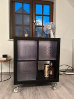 Zwarte kallax kast met 4 vakken, Ophalen, Gebruikt
