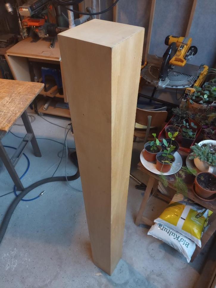 Sokkel, pied de stalle berkenhout, Huis en Inrichting, Woonaccessoires | Zuilen en Pilaren, Gebruikt, Ophalen