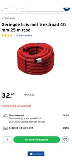 Flex Trekbuis rood 25m, 40mm, Nieuw, Kabel of Snoer, Ophalen
