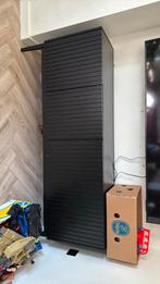 Zwarte dressoir echt hout, Ophalen, Gebruikt, 150 tot 200 cm, Met deur(en)