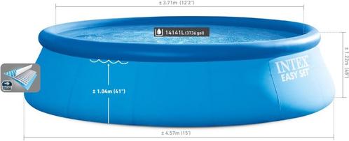 GRATIS Intex Easy Pool - zwembad - Ø 457 x 122cm, Tuin en Terras, Zwembaden, Gebruikt, Opblaaszwembad, 80 tot 120 cm, 400 cm of meer