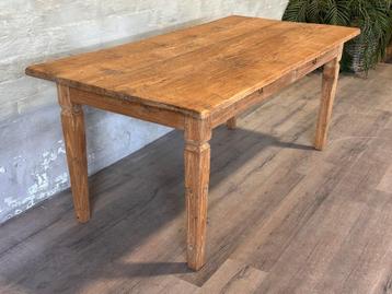 Antieke Franse boerentafel - 180 x 89 cm / 2 lades beschikbaar voor biedingen