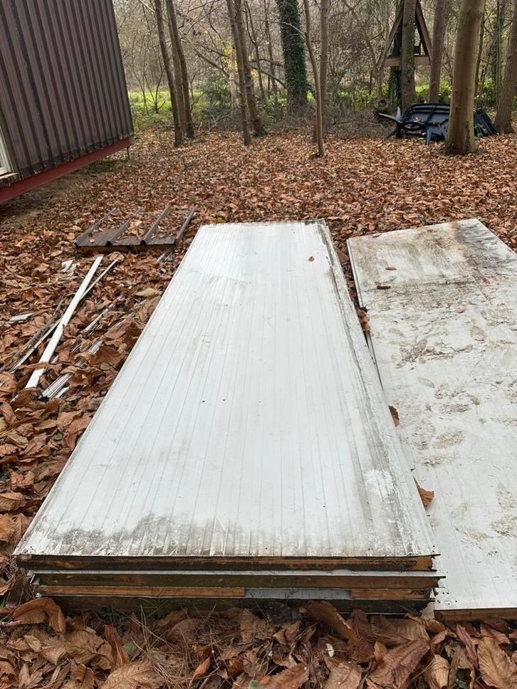 Sandwichpanelen 375x115cm, Doe-het-zelf en Bouw, Platen en Panelen, Gebruikt, Ophalen