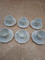 6 Limoges porseleinen kopjes en schotels, Ophalen of Verzenden