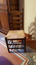 6 chaises en bois avec assise en paille, Maison & Meubles, Comme neuf, Brun, Bois, Enlèvement