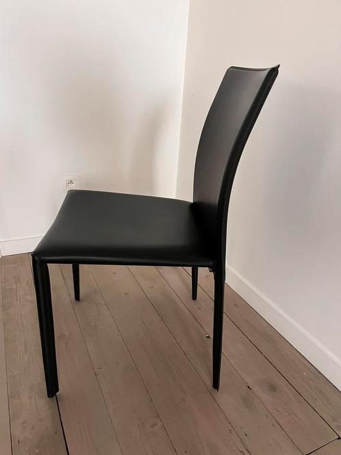 Moderne zwarte stoelen - set van 6, Maison & Meubles, Chaises, Comme neuf, Cinq, Six Chaises ou plus, Noir, Enlèvement