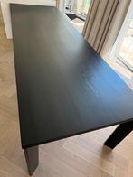 Zwart massief eiken eettafel 3m x 1m, Huis en Inrichting, Tafels | Eettafels, Ophalen, Zo goed als nieuw