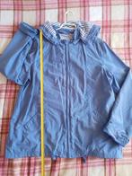 Creem : lichtblauw regenjas regenjack parka , maat L, Blauw, Maat 42/44 (L), Ophalen of Verzenden, Zo goed als nieuw
