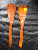 Houten slaset, vork en lepel - 1 EUR, Huis en Inrichting, Ophalen, Nieuw, Hout, Bestekset