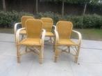 Rieten stoelen (4), Huis en Inrichting, Stoelen, Ophalen, Gebruikt, Riet of Rotan, Vier