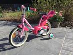 14 inch roze fietsje met afneembare zijwieltjes, Ophalen, Gebruikt, Zijwieltjes