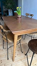 Table vintage en bois massif, 100 à 150 cm, Rectangulaire, Vintage, 50 à 100 cm