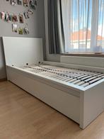 Malm - IKEA - 90*200 cm met 2 lades, 90 cm, Eenpersoons, Wit, Zo goed als nieuw