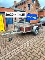 Remorque simple essieu 750kg, Enlèvement, Comme neuf