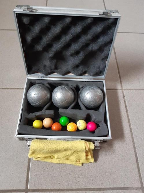 Set JB Petanqueballen 710 gr * 72 mm * met koffertje, Hobby en Vrije tijd, Gezelschapsspellen | Overige, Gebruikt, Ophalen