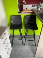 Twee barstoelen Ozan - antraciet, Huis en Inrichting, Ophalen, Gebruikt, Met voetsteun, 60 tot 90 cm