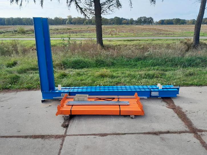 Draagarmstelling BR 3x st platenrek 3x1.7m 12x arm 1.5m, Zakelijke goederen, Kantoor en Winkelinrichting | Magazijn, Stelling en Opslag