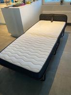 Plooibed met nieuwe matras, Ophalen, 90 cm, Eenpersoons, Zwart