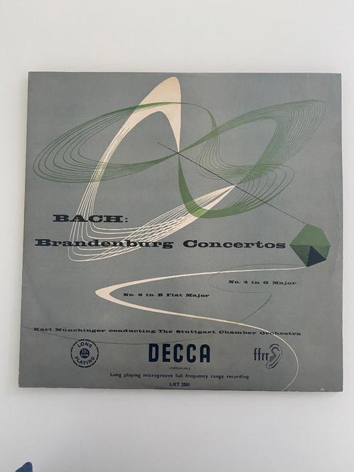 Bach Münchinger Stuttgart Cha Orch Brandenburg Concerto 1950, Cd's en Dvd's, Vinyl | Klassiek, Zo goed als nieuw, Barok, Kamermuziek